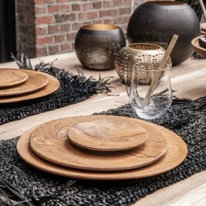 Bazar Bizar Plaque Ronde Extra Large En Bois De Teck 10