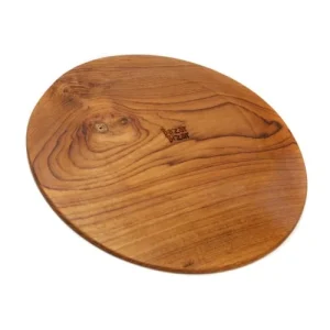 Bazar Bizar Plaque Ronde Extra Large En Bois De Teck 16