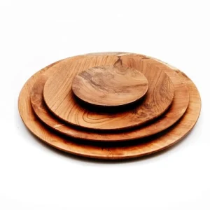 Bazar Bizar Plaque Ronde Extra Large En Bois De Teck 18