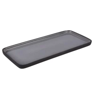 Table Passion Plat 22×12 Cm En Grès Gris 7
