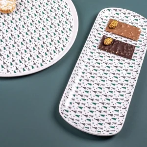 Table Passion Plat à Cake 36×14 Cm En Porcelaine Décoré 9