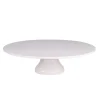 Table Passion Plat à Tarte Sur Pied 33 Cm En Porcelaine Blanc 10