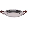 Wadiga Plat De Service En Inox Avec Poignées Similicuir Marron D41,5cm 20