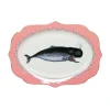 Yvonne Ellen Plat En Porcelaine Baleine 36x25cm 7