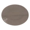 Table Passion Plat Ovale Bohémia 41,5 Cm En Grès Gris 7