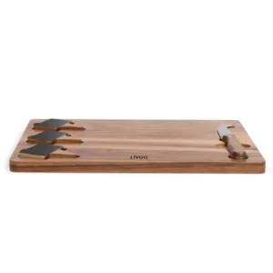 LIVOO Plateau à Fromage En Acacia En Bois Marron 11