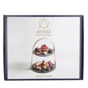 Artesa Plateau De Service à 2 Niveau En Ardoise Noire 16
