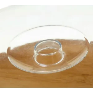 Wadiga Plateau Fromage Bambou Rond Et Cloche Acrylique 12