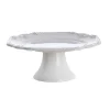 Blanc Mariclo Présentoir à Gâteau En Céramique Blanc H33 5
