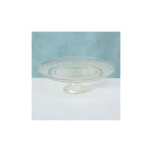 Wadiga Présentoir à Gâteau Sur Pied Rond En Verre 25x25x7cm 10