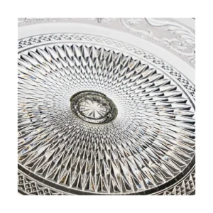 Wadiga Présentoir à Gâteau / Tarte Sur Pied Rond En Verre Romance – 25x25x8cm 13