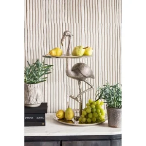 Kare Design Présentoir à Gâteaux 2 Niveaux Flamant Rose En Alu 9