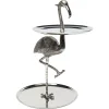 Kare Design Présentoir à Gâteaux 2 Niveaux Flamant Rose En Alu 5