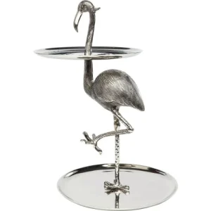 Kare Design Présentoir à Gâteaux 2 Niveaux Flamant Rose En Alu 15