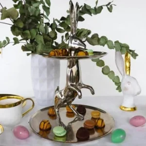 Kare Design Présentoir à Gâteaux 2 Niveaux Lapin En Alu 9