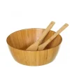 Wadiga Saladier En Bambou Avec Couverts De Service 10
