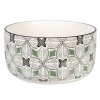 Maisons Du Monde Saladier En Grès Motifs Graphiques Bleu Gris, Verts Et Blancs 14