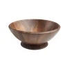 T&G Woodware Saladier Sur Pied 25 Cm En Acacia En Bois Marron 7