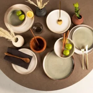 Sia Deco Service 6 Assiettes à Dessert Blanc Cassé 6