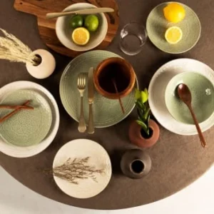 Sia Deco Service 6 Assiettes Blanc Cassé 6