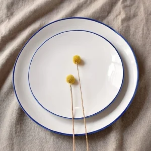 Maison Tilleul Service Assiettes En Céramique Blanc 13