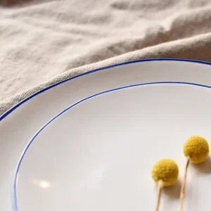 Maison Tilleul Service Assiettes En Céramique Blanc 15