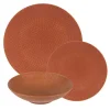 Table Passion Service D’assiettes Terra 12 Pièces En Grès Orange 8