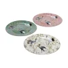 Wadiga Set De 3 Assiettes En Céramique Motifs Fleurs Et Oiseaux D27cm 11