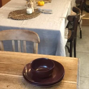 Maison Tilleul Set De 4 Assiettes Plates Céramique Rouge 15