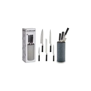 Wadiga Set De 5 Couteaux De Cuisine Manche Noir Et Bloc De Rangement 6