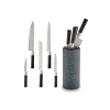 Wadiga Set De 5 Couteaux De Cuisine Manche Noir Et Bloc De Rangement 14