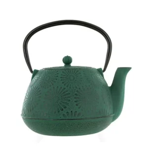 Aromandise Théière En Fonte Vert émeraude 1,2L 10