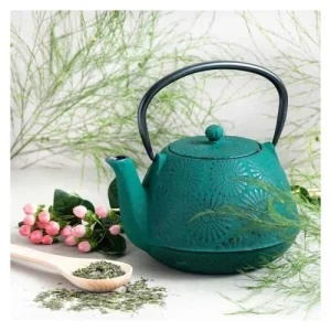 Aromandise Théière En Fonte Vert émeraude 1,2L 18