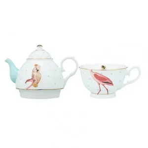 Yvonne Ellen Théière En Porcelaine Flamant Rose 36cl 7