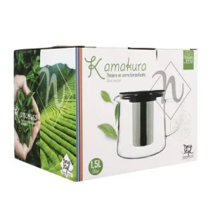 Novastyl Théière En Verre Avec Infuseur En Acier Inoxydable 1,5L 6
